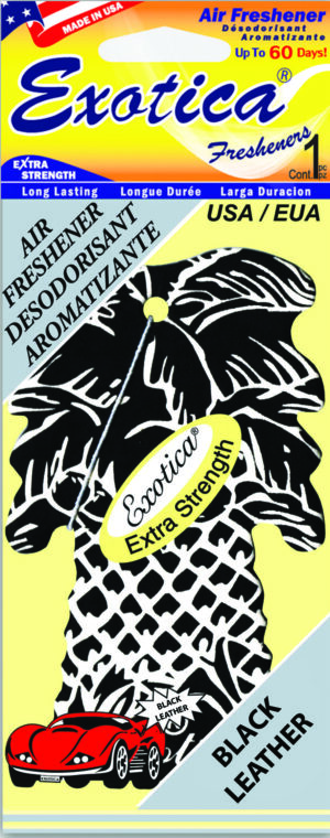 J. Black Leather Palm Tree