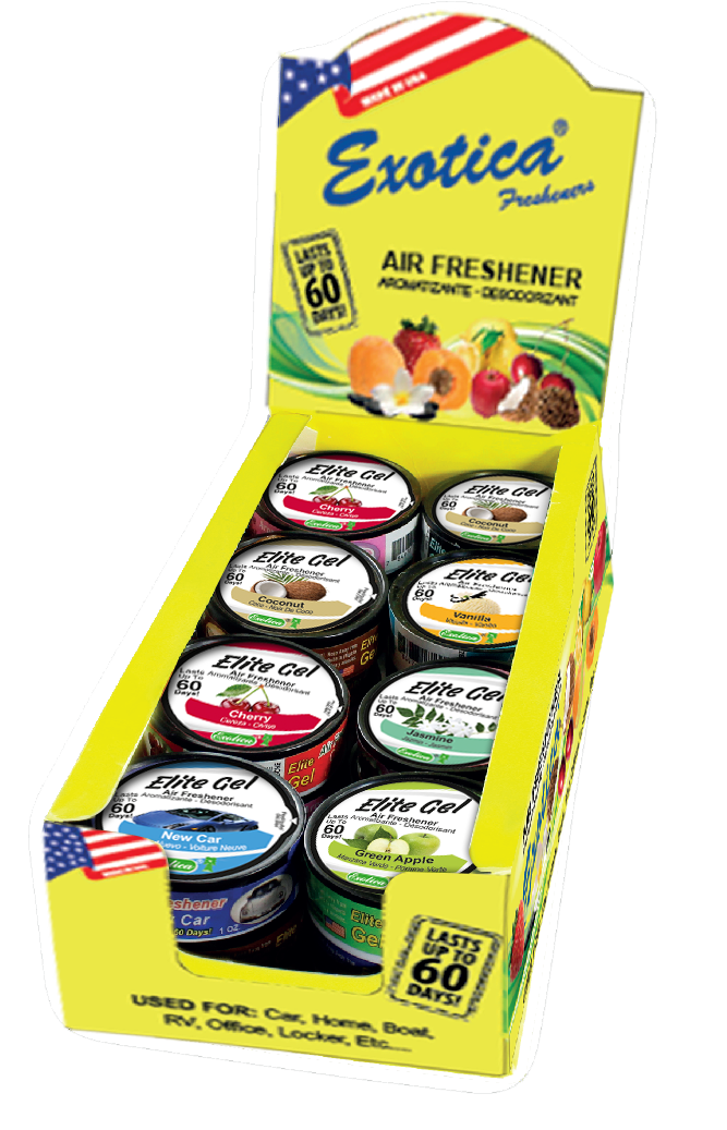 Elite Gel — 24-Can Counter Display